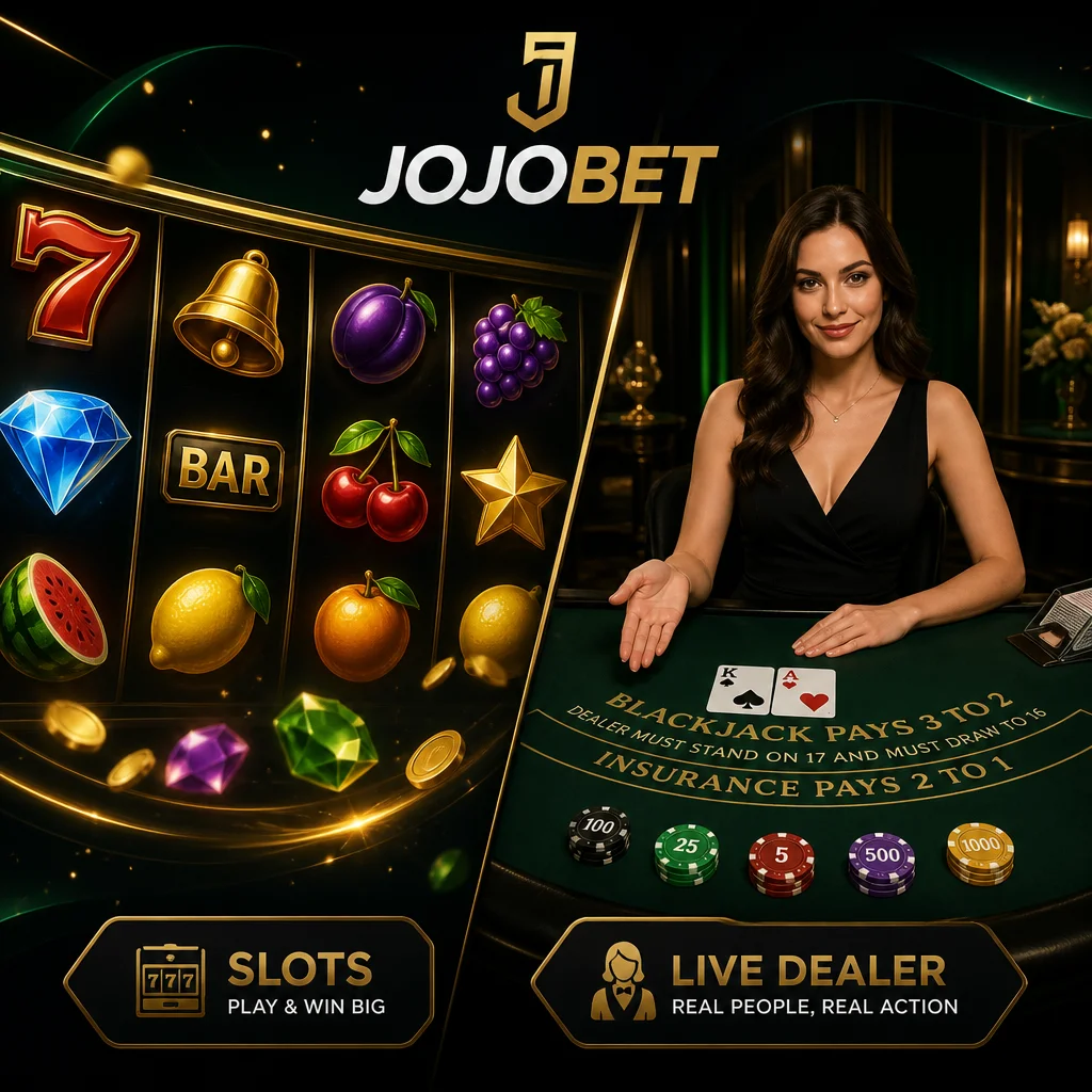 Slotlar, canlı krupiyeler: Jojobet oyunları ve lobi